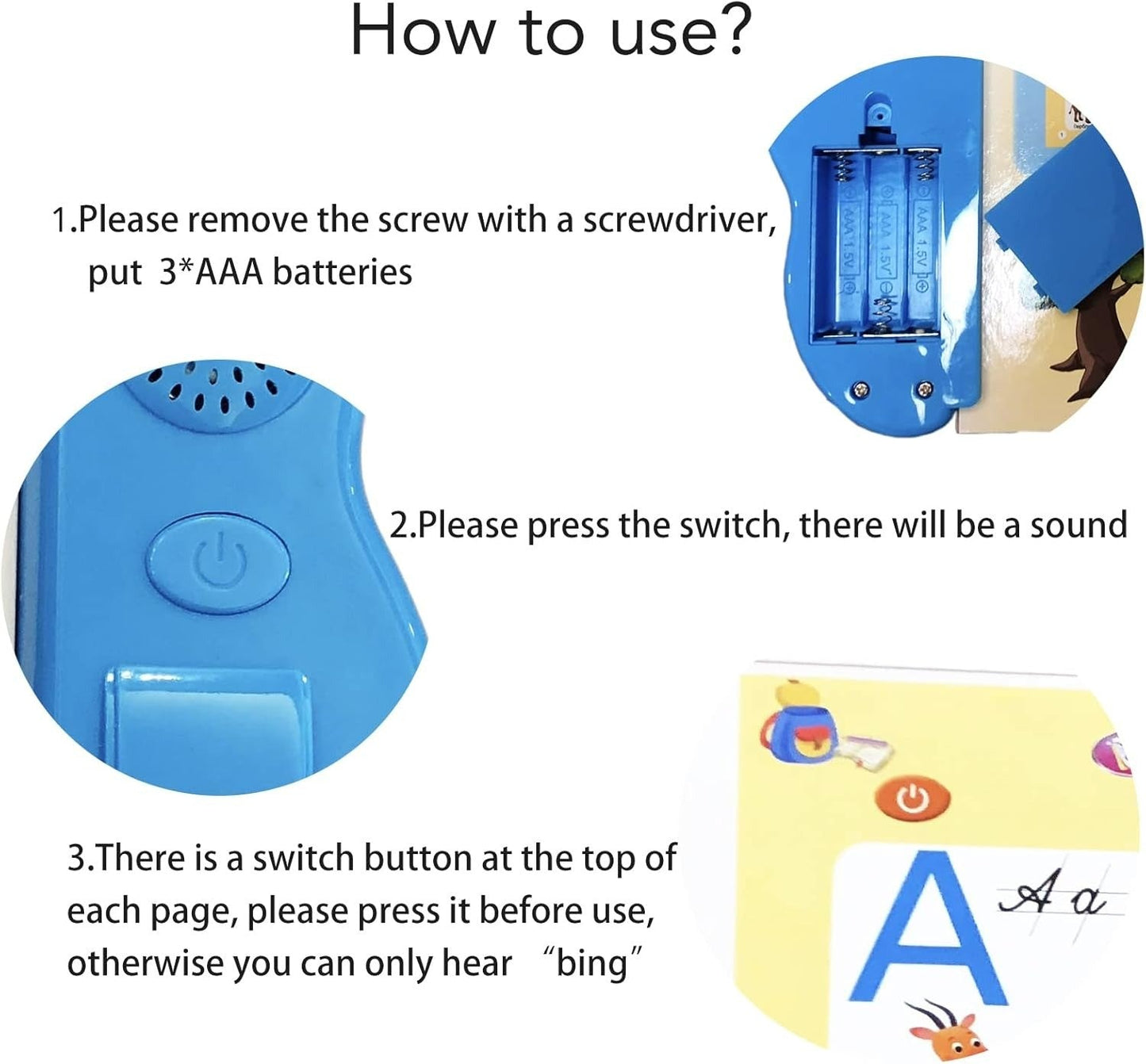 Russian Electronic Sound Book with Interactive Learning Toy for Kids, Voice Reading & Storytelling Function, Safe for Ages 3+