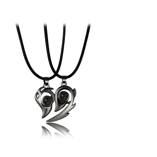 Romantic Love Heart Magnetic Couple Necklace Set - Halri