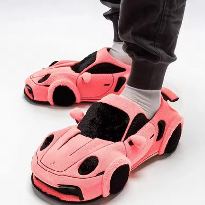 Cozy Automotive Theme Soft Slippers with Grip Sole