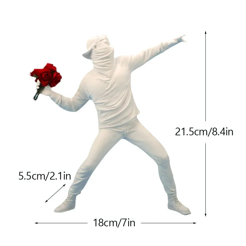 Banksy Figurines | Pop Art Decor | Modern Home Accents