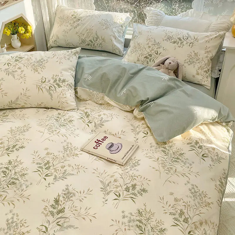 Pastel Floral Comforter Bed Set