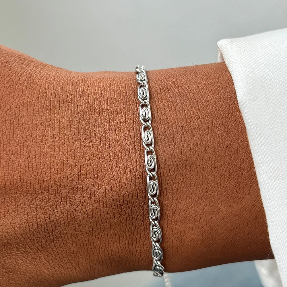 Simple Spiral Chain Bracelet