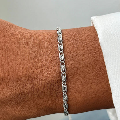 Simple Spiral Chain Bracelet