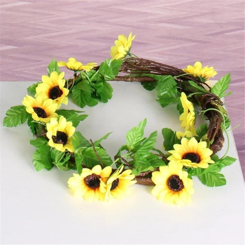 Beautiful Artificial Sunflower Flower Garland 2.6m Long