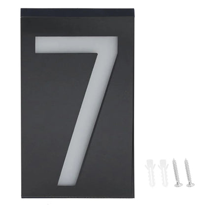 Outdoor Solar Powered House Number Lamp