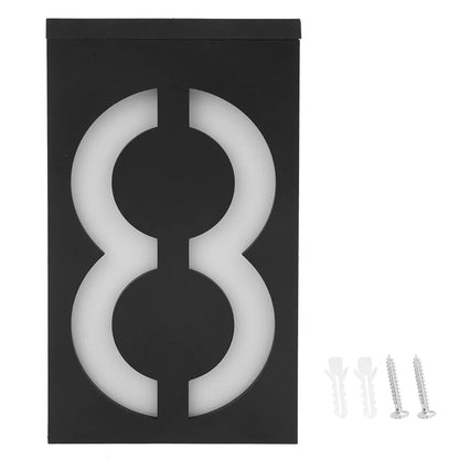 Outdoor Solar Powered House Number Lamp