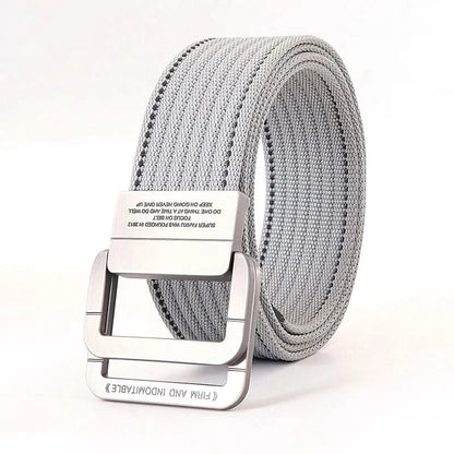 Classic Canvas Web Belt - Adjustable Double Ring Buckle