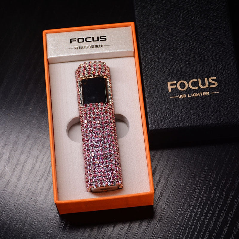 Glitter Stone Rechargeable Pocket Lighter - Halri
