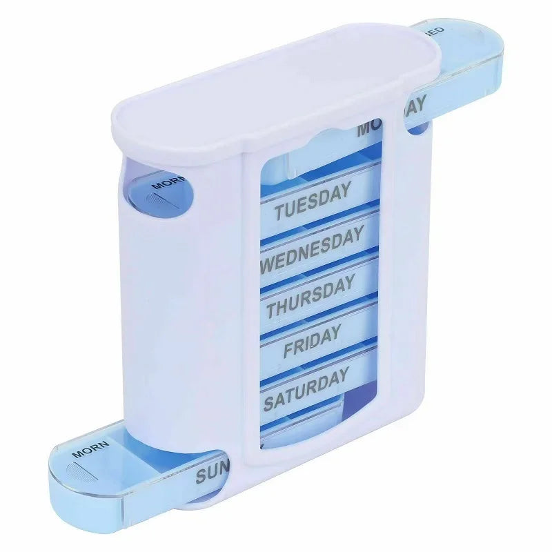 Weekly Pill Box Organizer with 28 Compartments