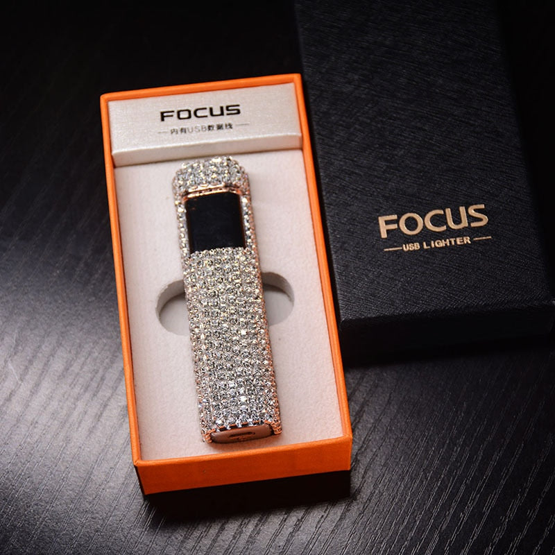 Glitter Stone Rechargeable Pocket Lighter