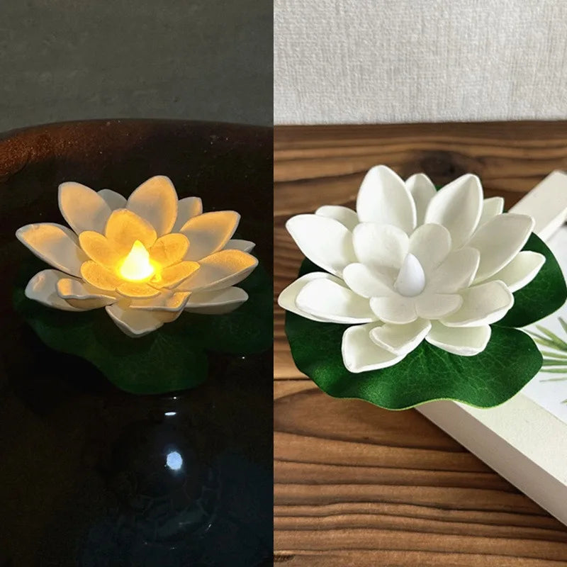 Floating Flower Pond Light with LED Sensor