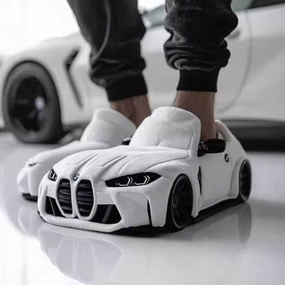 Cozy Automotive Theme Soft Slippers with Grip Sole