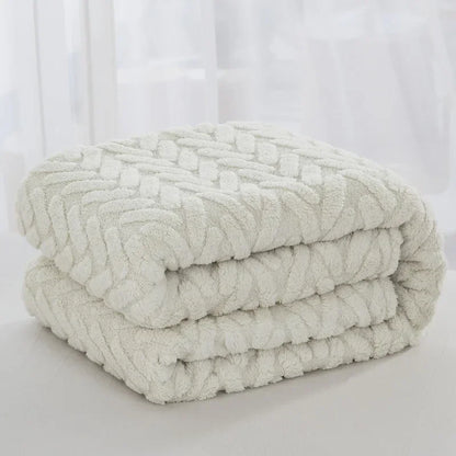 Warm Plush Fleece Blanket for Autumn Winter