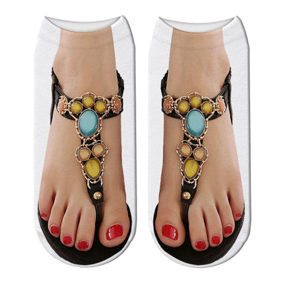 Quirky 3D Designed Humorous Ankle Socks