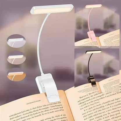 Portable LED Desk Lamp with Adjustable Brightness and Clip
