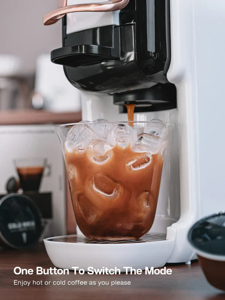 Compact Multi-Function Coffee Maker with Milk Frother