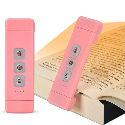 Compact LED Reading Lamp with USB Rechargeable Clip
