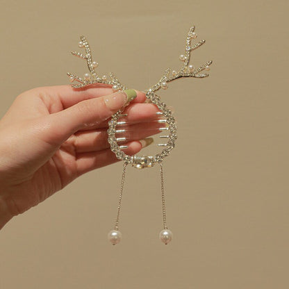 Beautiful Deer Hair Tie Pony Clip - Halri