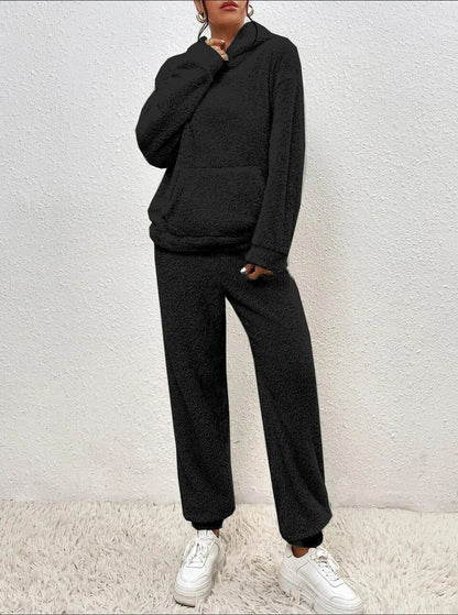 Plush Soft Hooded Teddy Bear Loungewear Set