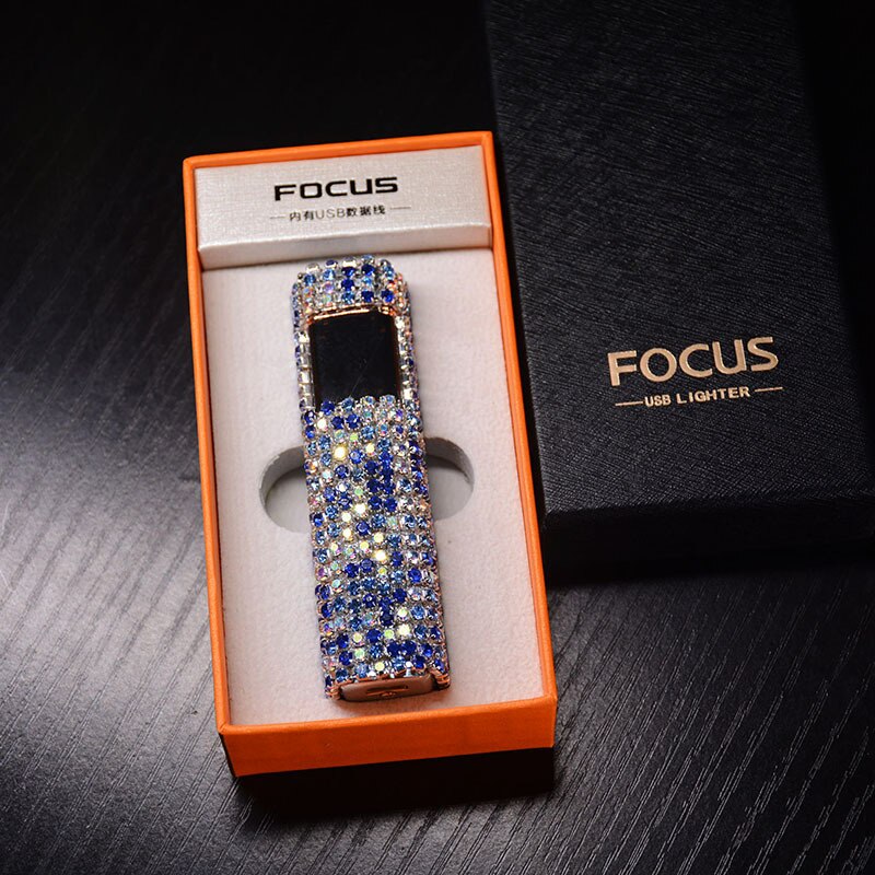 Glitter Stone Rechargeable Pocket Lighter