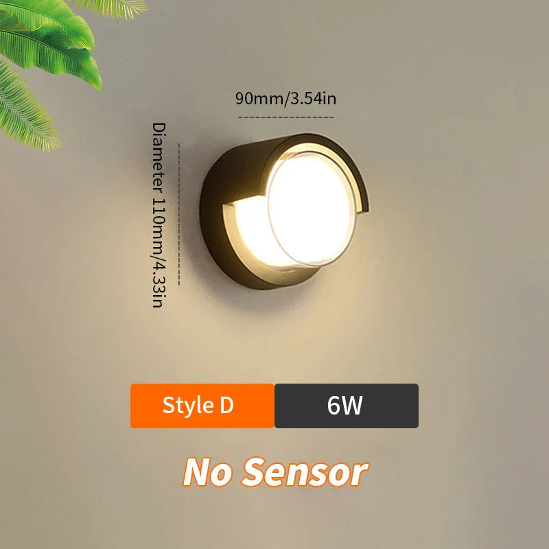 Outdoor Motion Sensor LED Wall Light