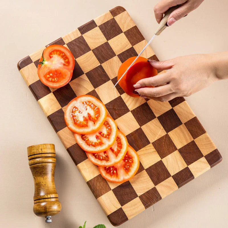 Premium Wooden Cutting Board with Non Slip Base