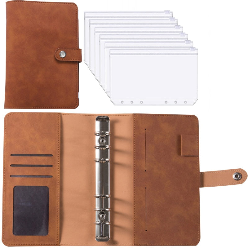 Practical Leather Wallet Planner Notebook Organizer