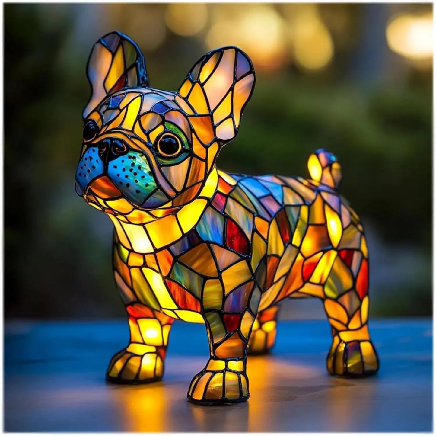 Fun Dog Statue Desk Lamp Cute Home Decor Light