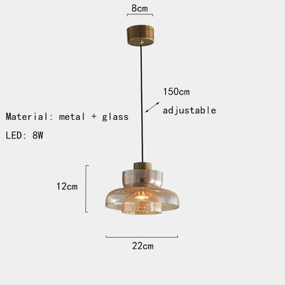 Stylish Unique Glass Pendant Light with Cracked Design