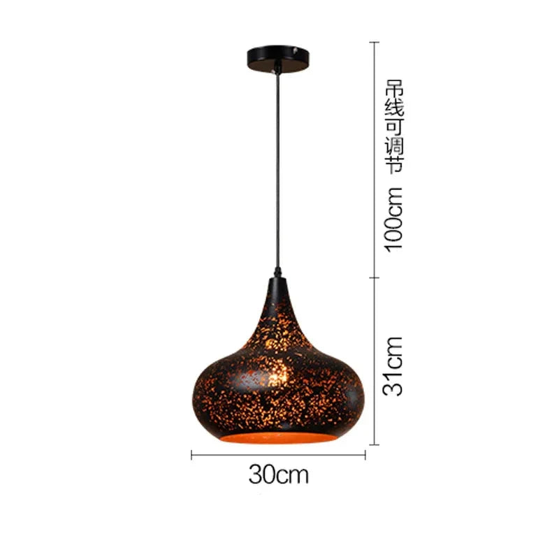 Rustic Metal Pendant Light in Modern Industrial Style