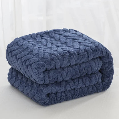 Warm Plush Fleece Blanket for Autumn Winter