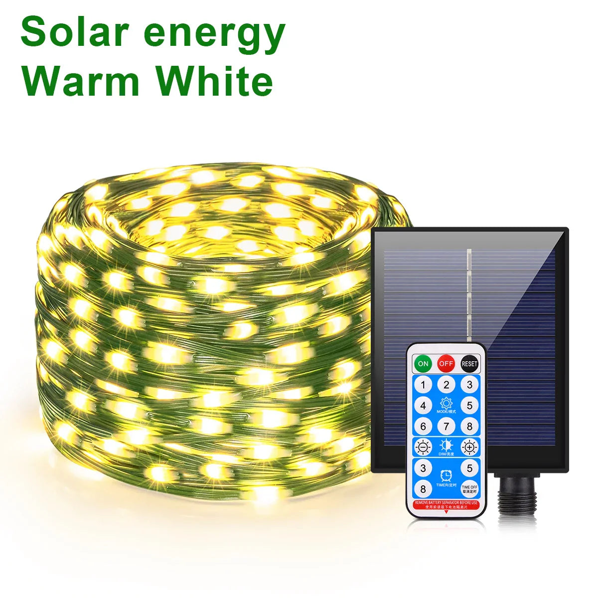 Outdoor Solar Fairy Lights 100M Waterproof LED Decoration
