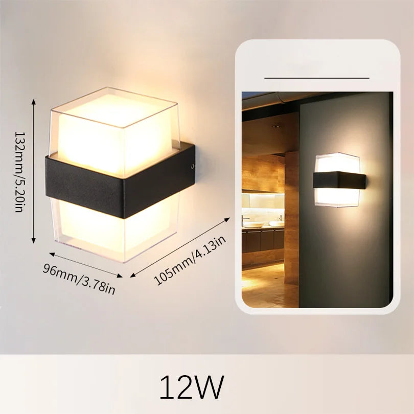 Outdoor LED Wall Lamp with Motion Sensor and Dusk Timer