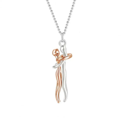 Romantic Heart Couple Pendant Necklace