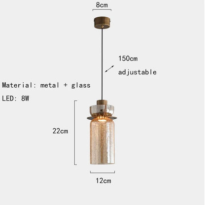 Stylish Unique Glass Pendant Light with Cracked Design