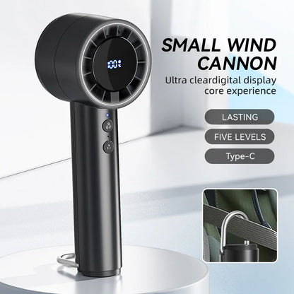 Compact Portable Handheld Fan with 5 Speed Settings