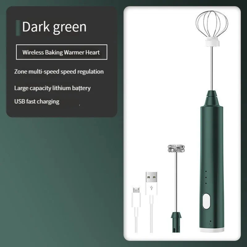 Portable Electric Milk Frother and Heater Mixer
