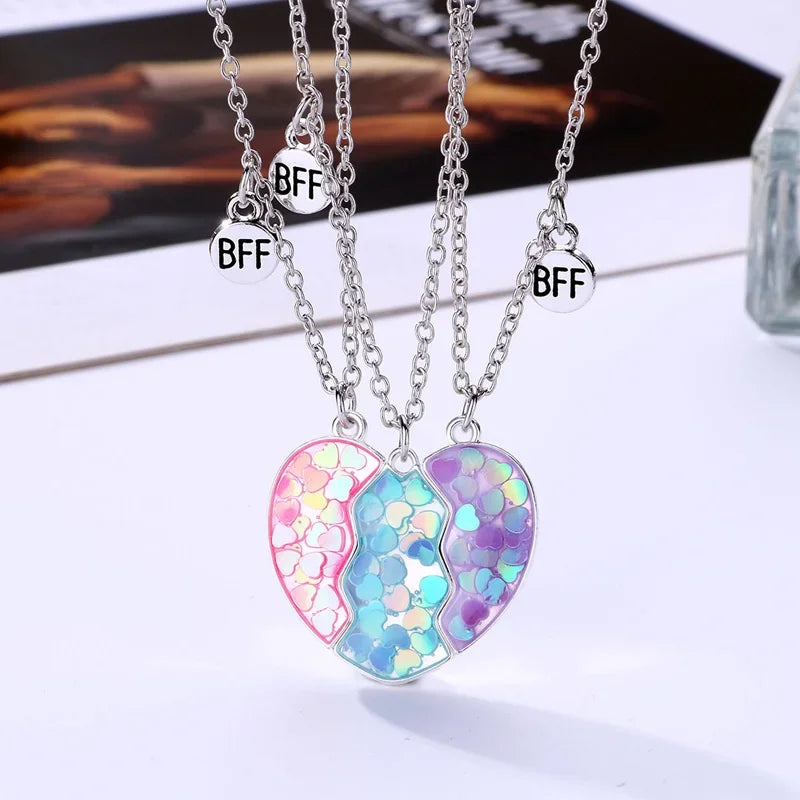 Pretty Pink Heart Shaped Magnet Necklace - Halri