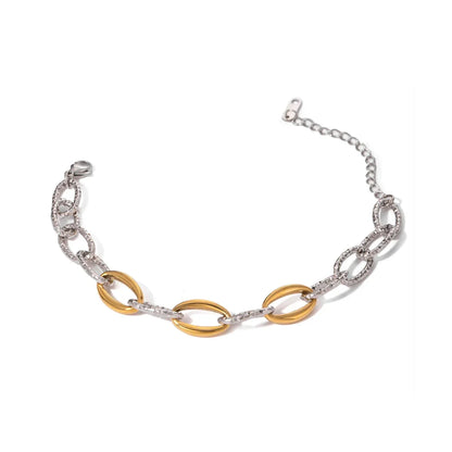 Halri | Elegant Dual Tone Patterned Silver Bangle