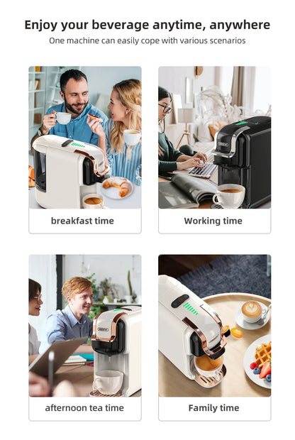 Compact Multi-Function Coffee Maker with Milk Frother