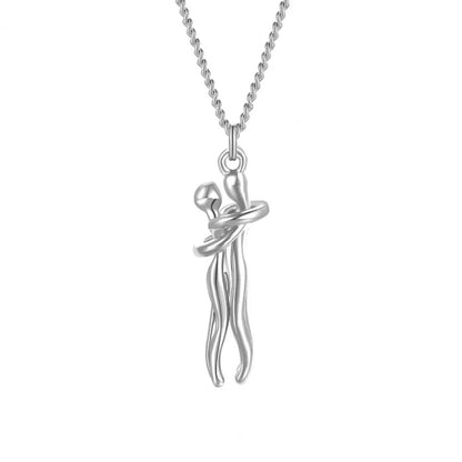 Romantic Heart Couple Pendant Necklace