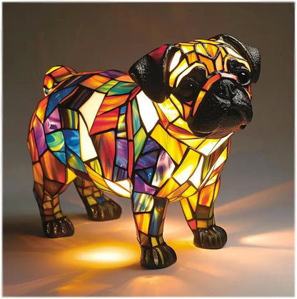 Fun Dog Statue Desk Lamp Cute Home Decor Light