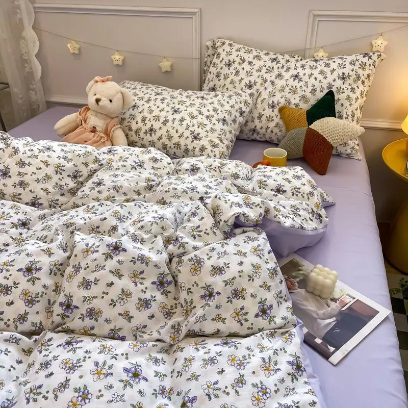 Pastel Floral Comforter Bed Set