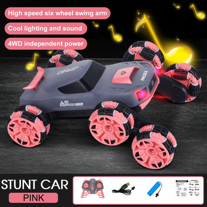 Fast Remote Control 6-Wheel Stunt Car Toy