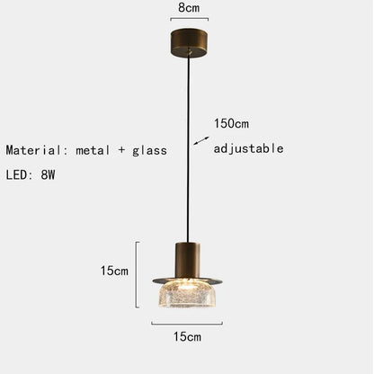 Stylish Unique Glass Pendant Light with Cracked Design - Halri