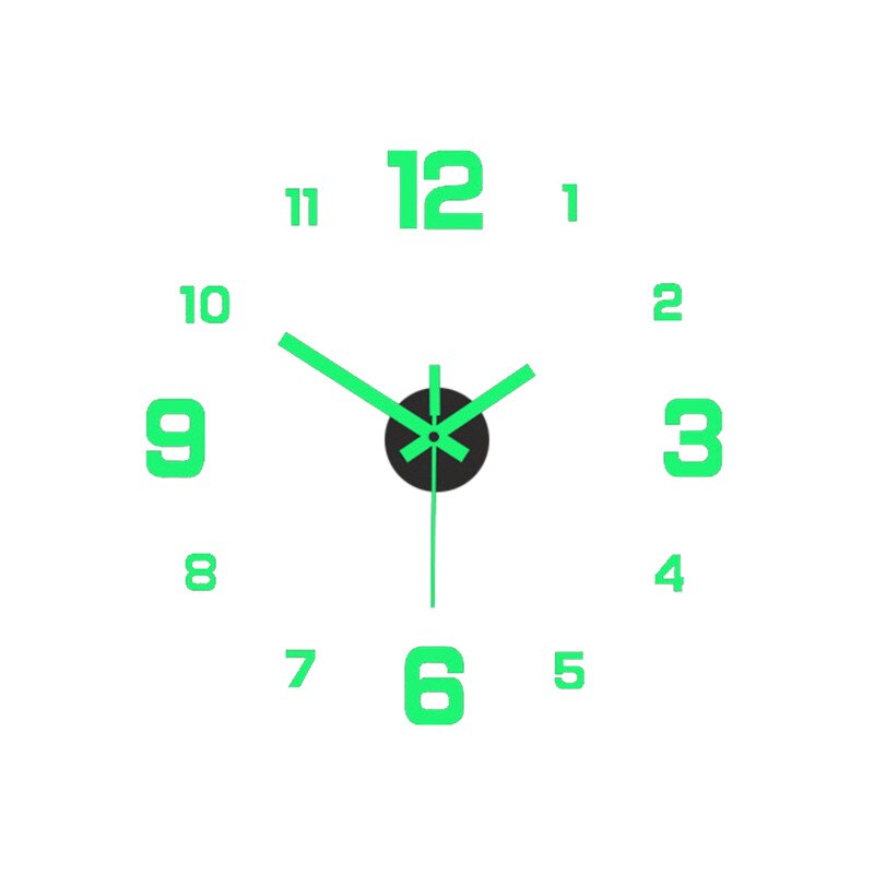 3D Glow Silent Wall Clock