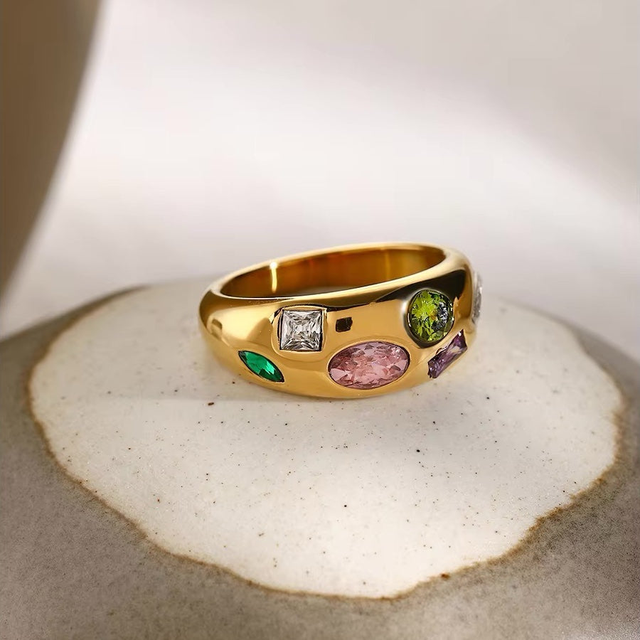 Bold Gemstone Statement Ring - Halri