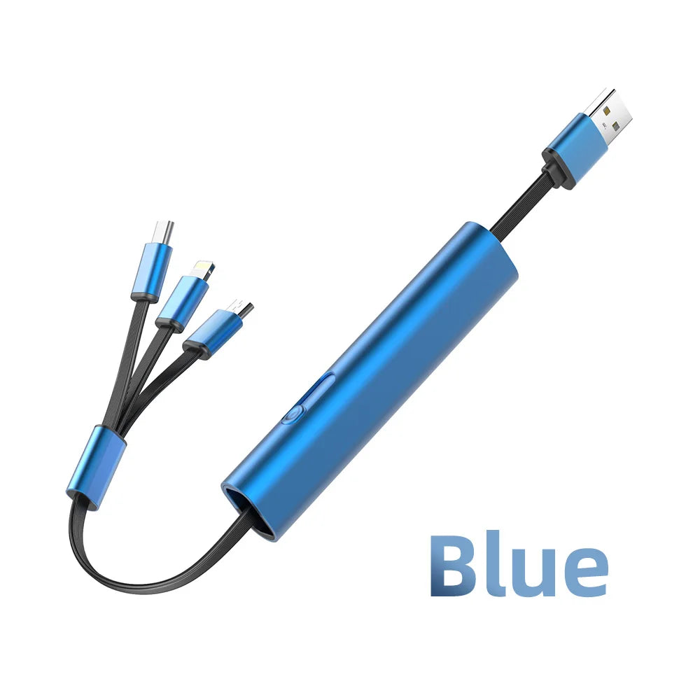 Durable 3in1 Metal Quick USB Charging Cord - Halri