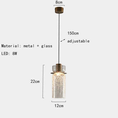 Stylish Unique Glass Pendant Light with Cracked Design