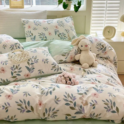 Pastel Floral Comforter Bed Set
